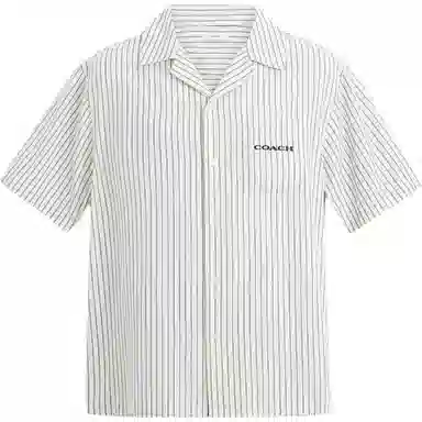 COACH SS25 Striped Camp Shirt