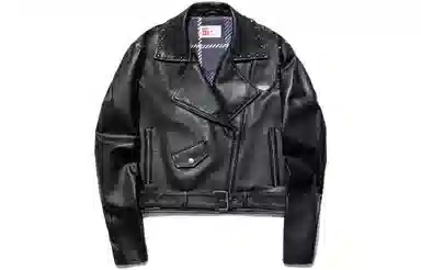 Li-Ning x PLEASURES Black Leather Jacket