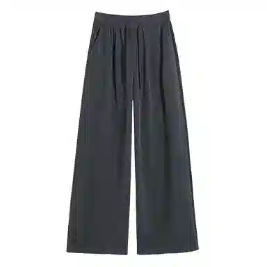 莫代尔 高腰宽松窄版小个子拖地阔腿长裤休闲裤 秋冬 女款