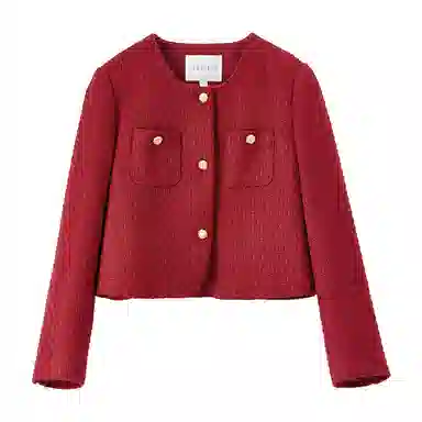 SENTUBILA Elegant Round Neck Short Jacket