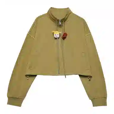 木果果木 立领宽松落肩截短外套 女款