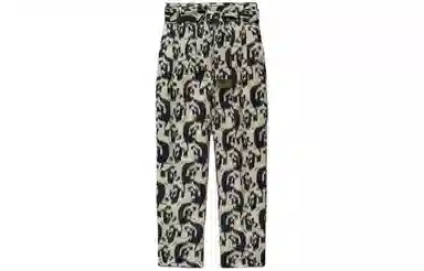 ZARA Animal Print High Waist Straight Pants