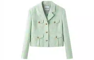 太平鸟 工装风西装 女款 绿色