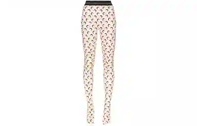 Marine Serre Moon Print Leggings Beige