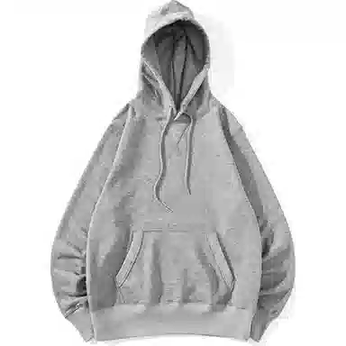 重磅基础 纯色连帽宽松套头落肩长袖卫衣 女款