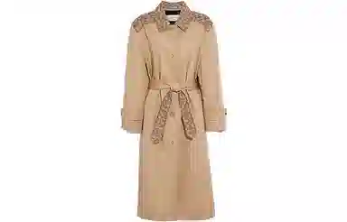 COACH FW23 Twist Lock Trench Coat Khaki