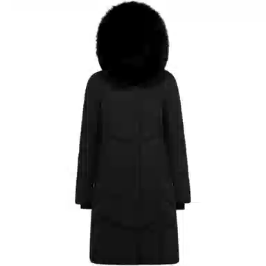 波司登 连帽中长款简约羽绒服 女款 黑色