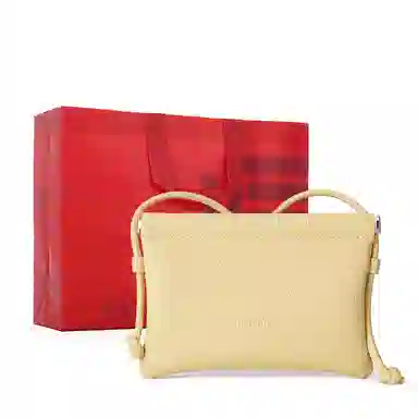 都宝路 简约百搭实用轻便软面收纳钥匙卡包零钱包数据线 合成革 手机包 小号 女款 黄色/米白/黑色/粉红