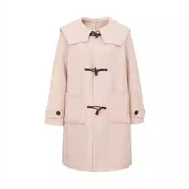 美特斯邦威 国潮宽松纯色翻领长袖大衣 女款