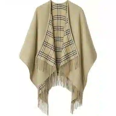 Burberry Check Wool Reversible Cape