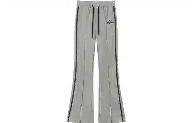 CHUU Letter Print High Waist Flared Pants