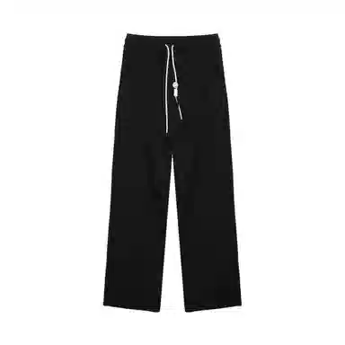 麓蔓蒂 纯色高腰抽绳直筒休闲裤 女款