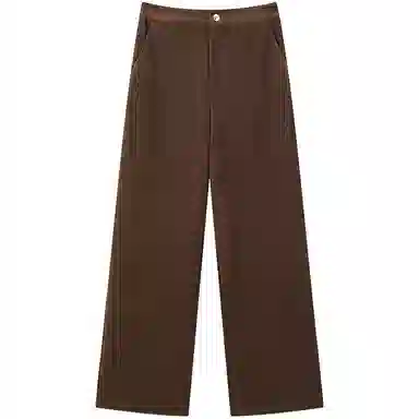 太平鸟 纯色高腰直筒保暖休闲裤 女款