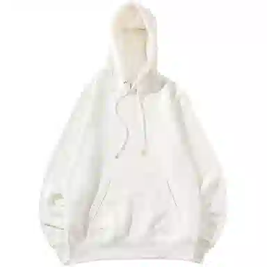 重磅基础 纯色连帽宽松套头落肩长袖卫衣 女款