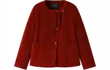 太平鸟 新中式短款双面呢小个子毛呢大衣 女款