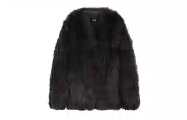 Coco Limited Saga Fox Fur V-Neck Coat