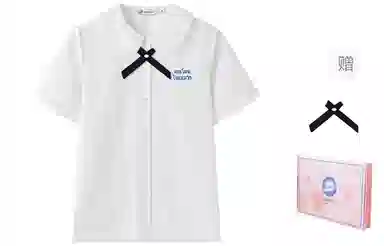 东鲸岁时记 学院风设计感衬衣泰式校服短袖衬衫 女款 白色