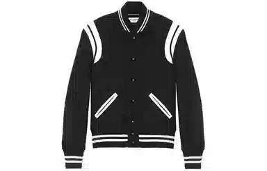 Saint Laurent Striped Baseball Jacket