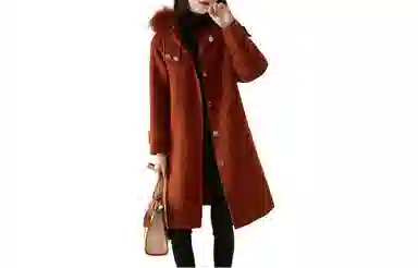 【dme】 休闲纯色连帽长袖大衣 女款