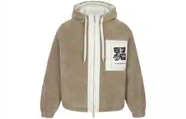 EMPORIO ARMANI FW22 Reversible Hoodie Jacket Camel