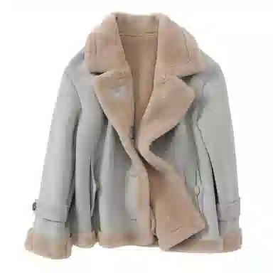 XIANGYING Bionic Fur Coat Blue