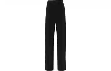 美洋 纯色收腰直筒休闲裤 女款 黑色