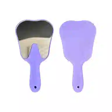 计轩 平面便携化妆双面迷你高清手柄镜