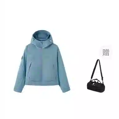 企鹅  字母纯色连帽  防水防泼水耐磨冲锋衣 女款