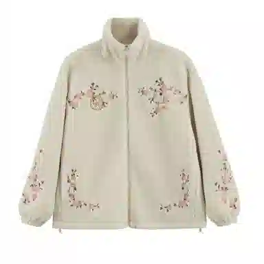 鬼洗 繁花长袖立领绒感外套 女款
