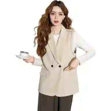 法文箱子 简约合身舒适马甲 女款