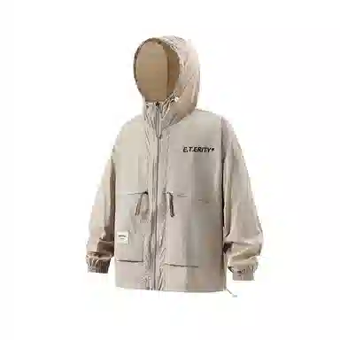 欧迪芬 山系户外连帽防紫外线上衣宽松潮牌设计感夏骑行旅游休闲冰丝轻薄 防紫外线防晒防晒服 男女同款