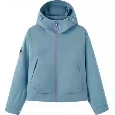 企鹅  字母纯色连帽  防水防泼水耐磨冲锋衣 女款