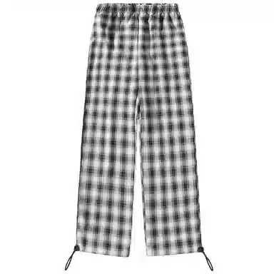 棉致 简约宽松松紧裤脚抽绳设计休闲裤 女款