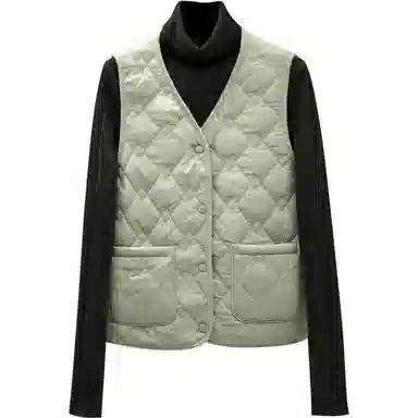 她池 简约拼色宽松百搭马甲 女款