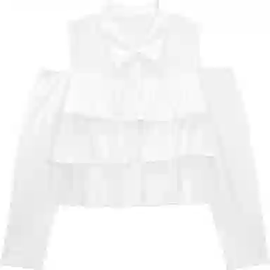 爱依服 甜美少女立领百搭长袖衬衫 女款