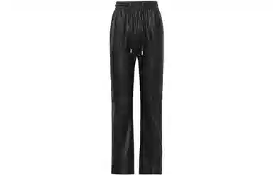 美洋 拼贴纯色高腰直筒长裤 女款