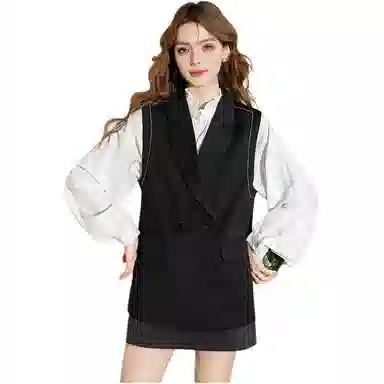 法文箱子 简约合身舒适马甲 女款