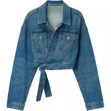 Alexander Wang SS25 Denim Wrap Jacket