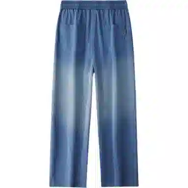 希越 宽松直筒垂感渐变抽绳休闲裤 男款