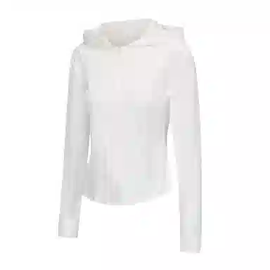 美丽衣橱 薄款修身连帽凉感透气显身材防紫外线外套 海边户外运动骑行通勤百搭显瘦防晒服 女款 粉色