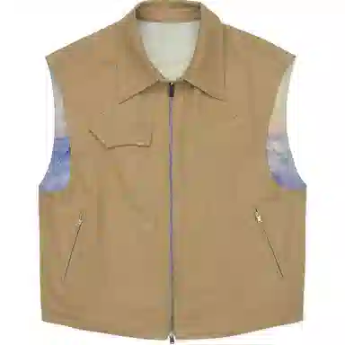 ADER ERROR Reversible Zip Vest Beige