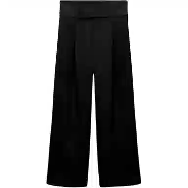 ZARA x AO YES SS25 High Waist Pleated Pants Black
