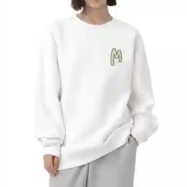 棉基因 学院风圆领宽松休闲舒适套头长袖卫衣 女款