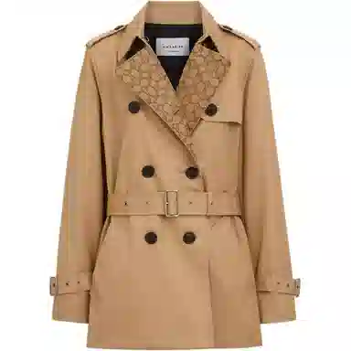 COACH Signature Lapel Short Trench