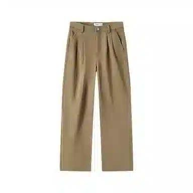 森马 中腰宽松纯色休闲裤 女款 咖色调