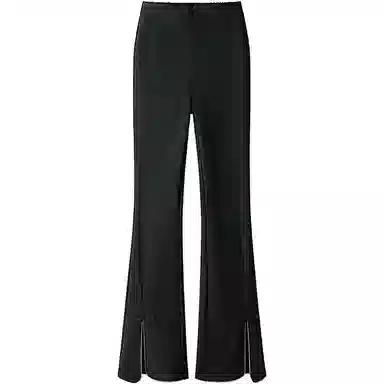 丝柏舍 开叉包钻设计盘扣装饰小众休闲裤 女款 黑色