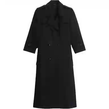 ZARA x Kate Moss FW24 Double-Breasted Coat Black