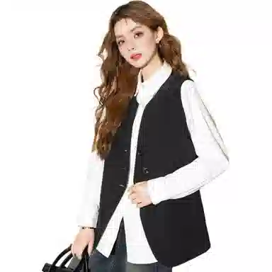 法文箱子 简约休闲通勤马甲 女款