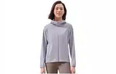 探路者 纯色修身连帽透气舒适防晒服 女款 暮紫色