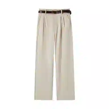 森马 舒适简约纯色中腰宽松休闲裤 女款